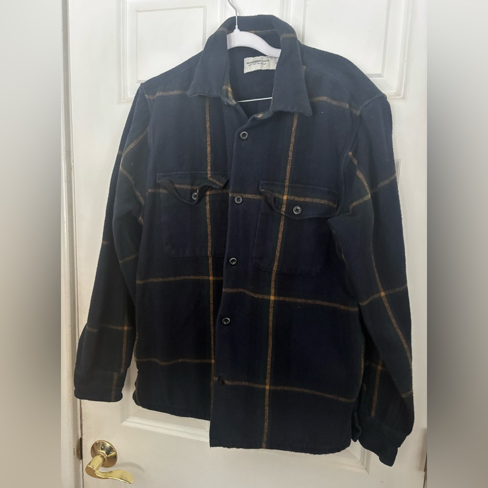 Abercrombie & Fitch Soft A&F Collection Heavyweight Flannel Shacket Large